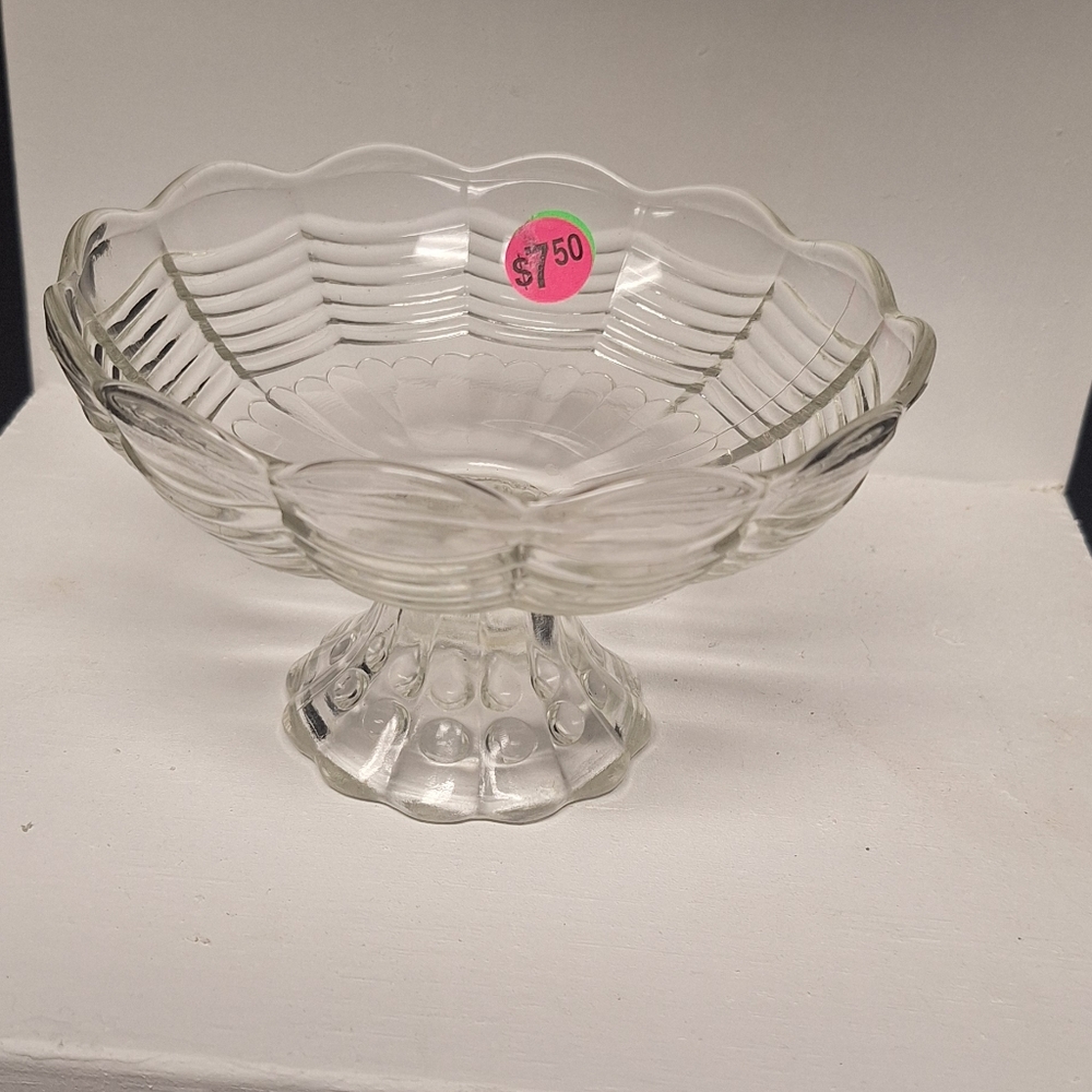 Vintage glass candy dish